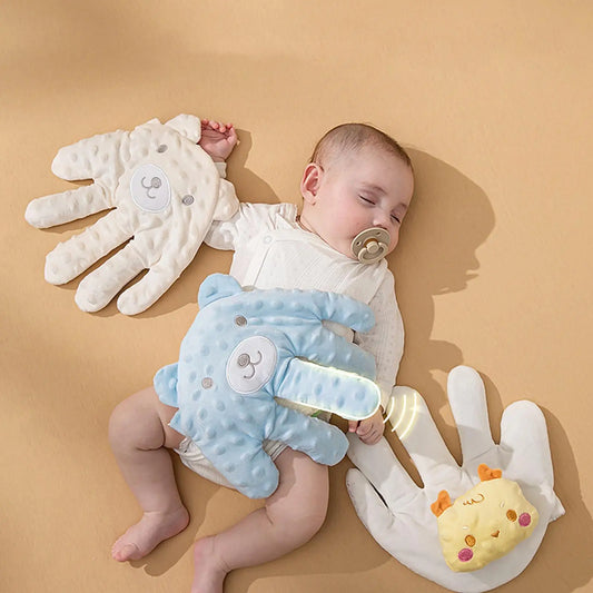 Baby Sleeping Palm Simulation Mother Palm Baby Sleep Automatic Beater for Infants Baby 1 2 3 Years Soft Soothing Hand Pillow
